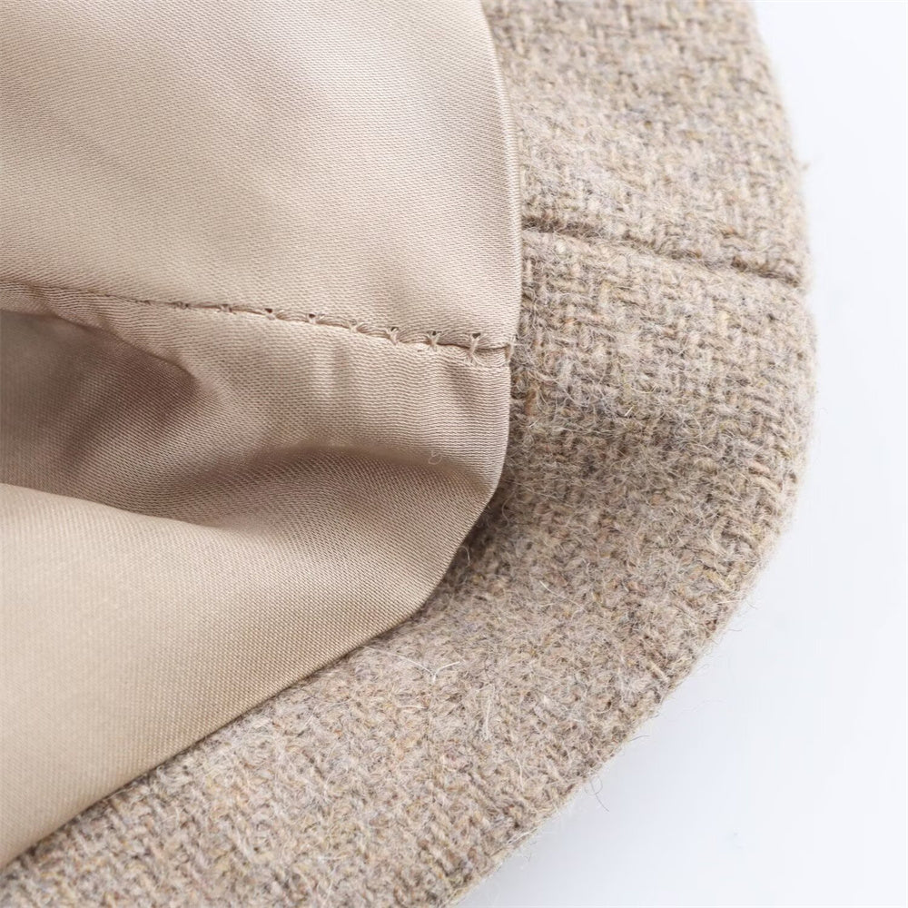 Eleganter Wollmantel mit Kunstfellkragen – Langer Damenmantel mit Gürtel