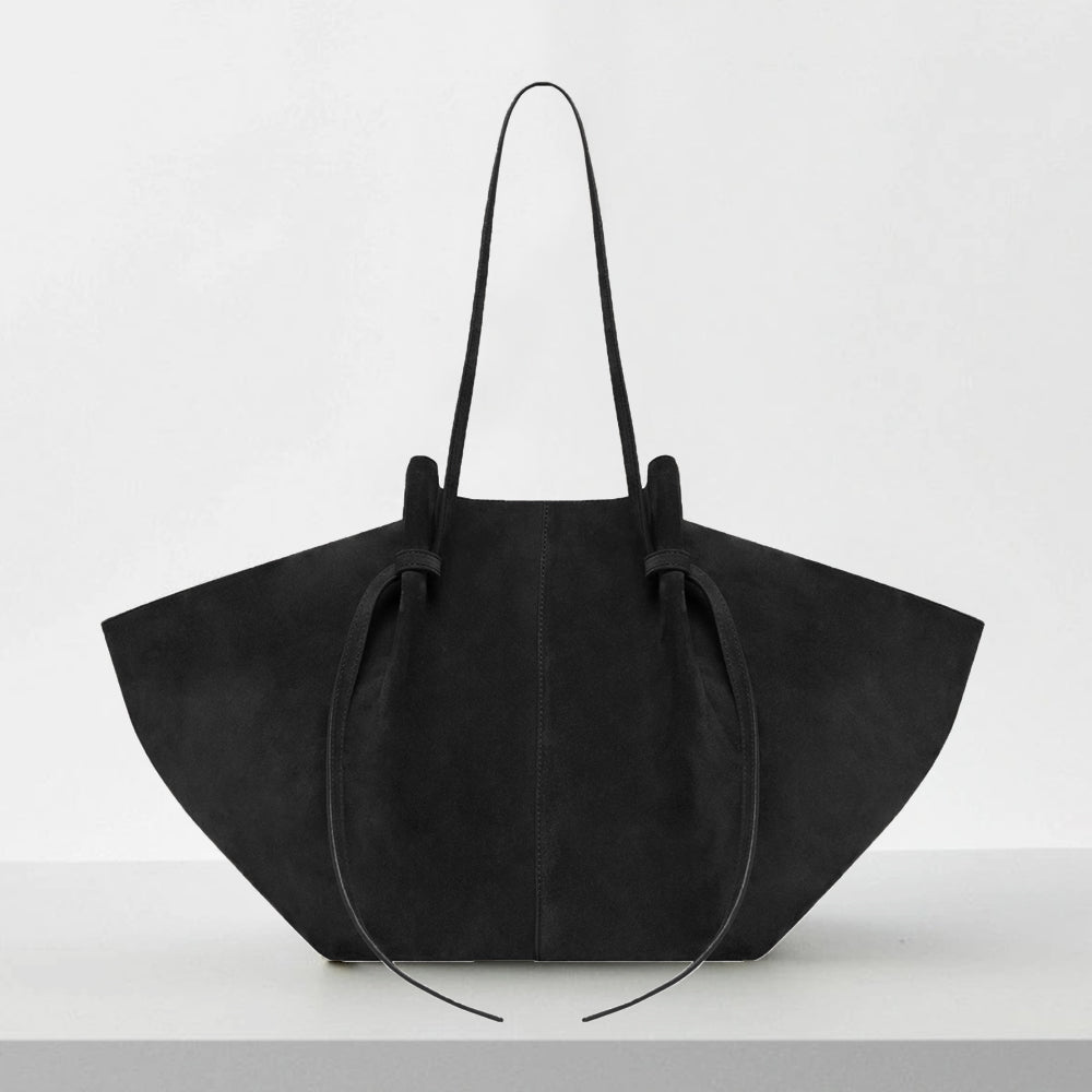Große Wildleder-Shopper Tasche – Elegante Schultertasche