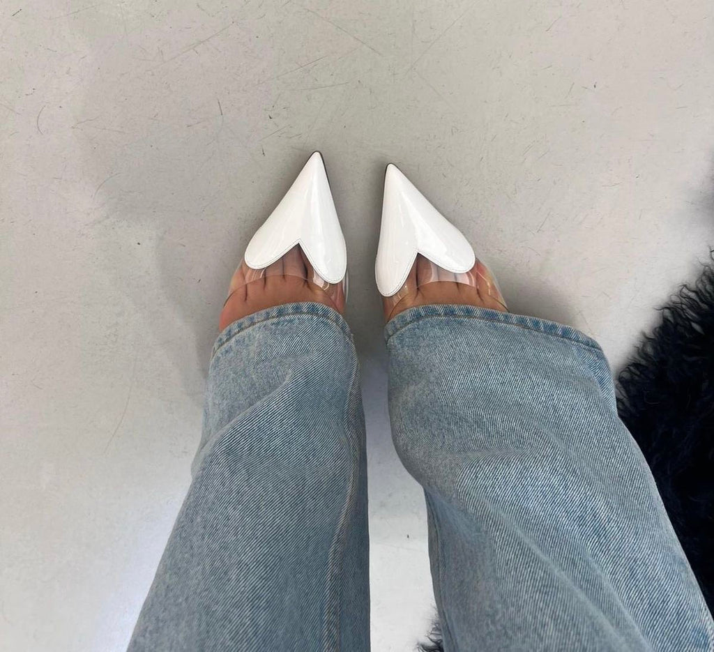 Slingback Heels Transparent – Luxe Pointed